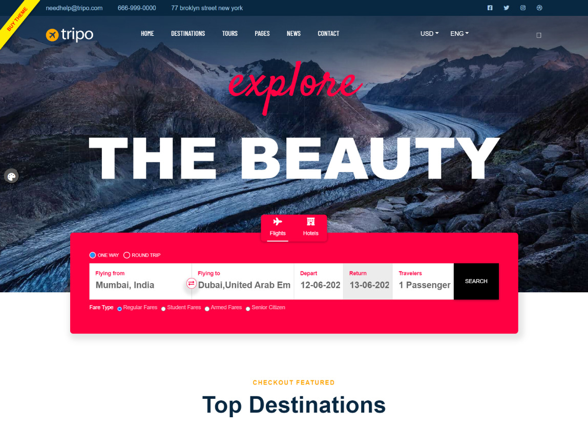 tripo travel wordpress theme