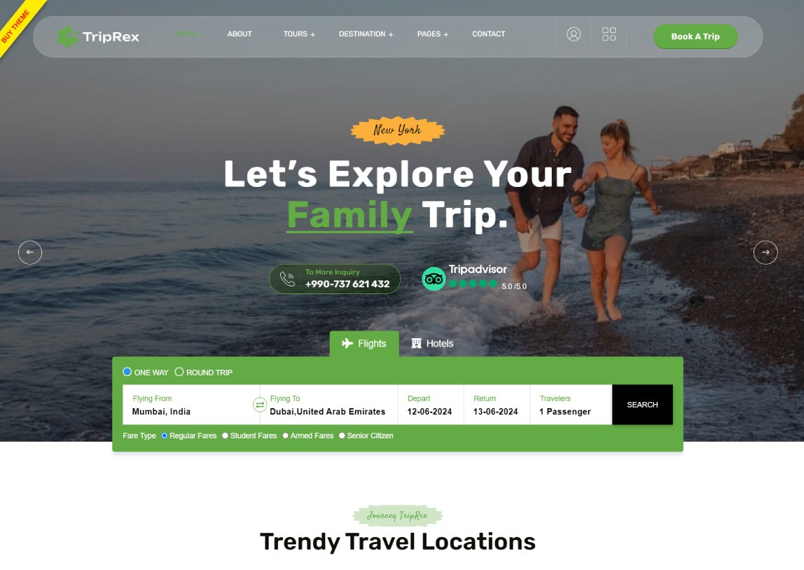 triprex travel wordpress theme